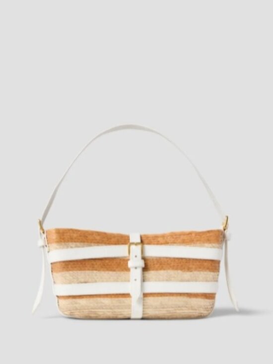 Altuzarra Handbags - Altuzarra Watermill Baguette Bag with White Leather Trim